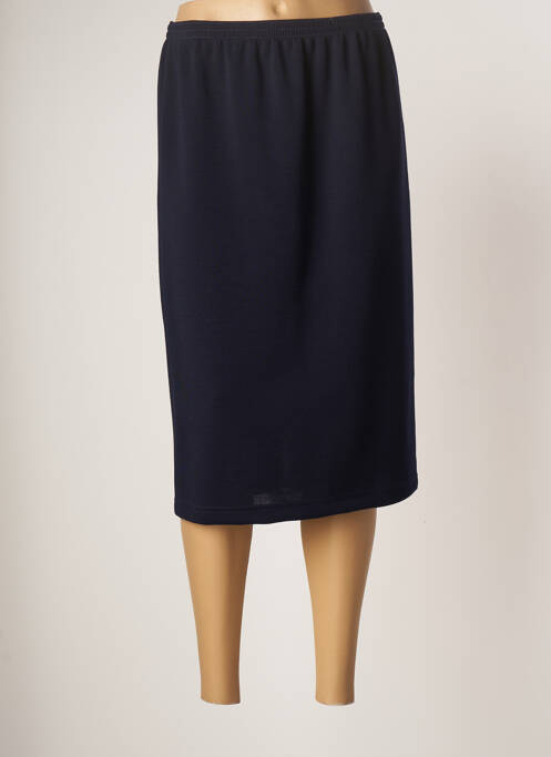 Jupe mi-longue doublure textile bleu GRIFFON femme