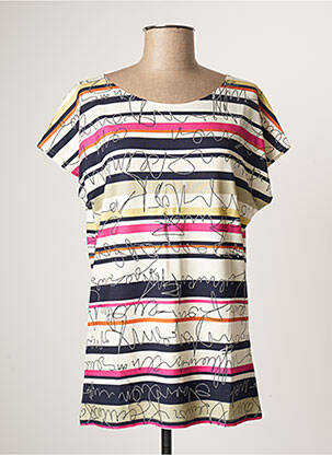Top stretch manches courtes bleu I.ODENA femme