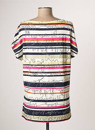 Top stretch manches courtes bleu I.ODENA femme