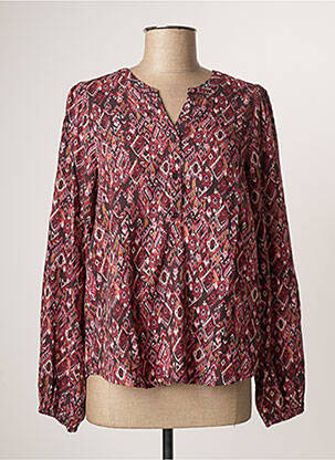 Blouse imprimé fantaisie manches longues rose JENSEN femme
