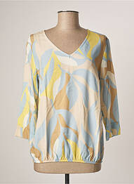 Blouse imprimé fantaisie manches 3/4 bleu COMME ÇA femme
