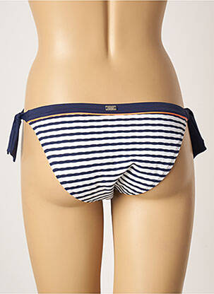 Bas de maillot de bain tissage texturé culotte bleu CHERRY BEACH femme