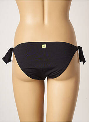 Bas de maillot de bain effet matière satinée bikini noir CHERRY BEACH femme