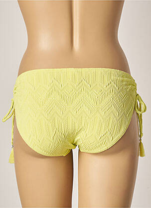 Bas de maillot de bain tissage texturé culotte vert PIHA femme