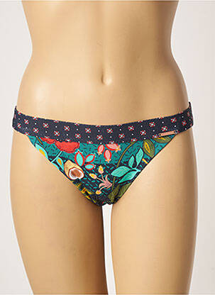 Bas de maillot de bain tissage texturé culotte bleu YSABEL MORA femme