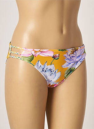 Bas de maillot de bain imprimé fleurs culotte orange YSABEL MORA femme