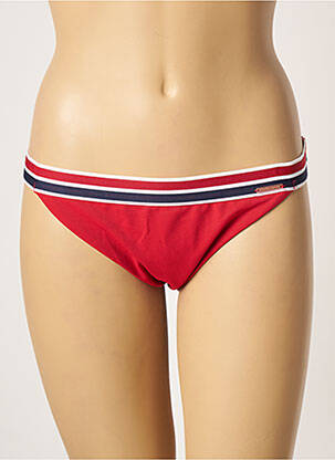 Bas de maillot de bain tissage texturé culotte rouge YSABEL MORA femme