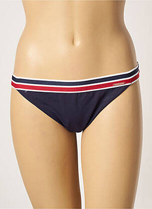 Bas de maillot de bain tissage texturé culotte bleu YSABEL MORA femme