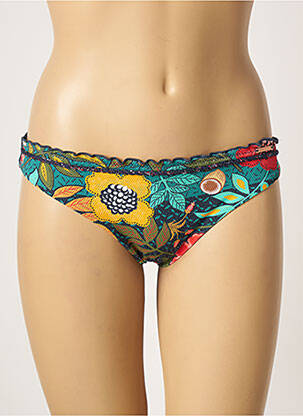 Bas de maillot de bain tissage texturé culotte bleu YSABEL MORA femme