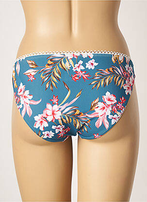 Bas de maillot de bain imprimé fleurs culotte bleu OLYMPIA femme