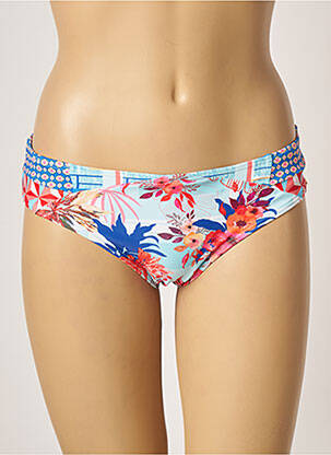 Bas de maillot de bain imprimé fleurs culotte bleu PIHA femme