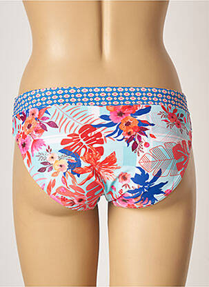 Bas de maillot de bain imprimé fleurs culotte bleu PIHA femme