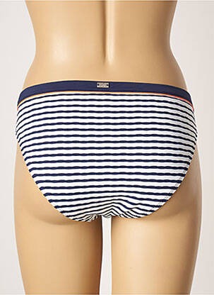Bas de maillot de bain imprimé rayures culotte bleu CHERRY BEACH femme