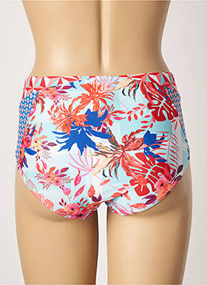 Bas de maillot de bain imprimé fleurs culotte bleu PIHA femme
