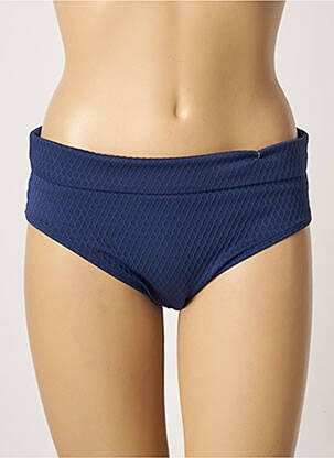 Bas de maillot de bain tissage texturé culotte bleu CHERRY BEACH femme