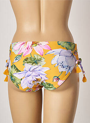 Bas de maillot de bain imprimé fleurs shorty jaune YSABEL MORA femme