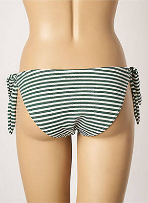 Bas de maillot de bain imprimé rayures bikini vert PROTEST femme
