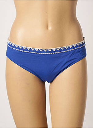 Bas de maillot de bain imprimé rayures culotte bleu BORABORA femme