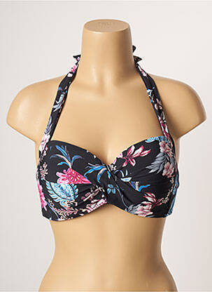 Haut de maillot de bain stretch haut soutien-gorge avec mousse de rembourrage amovible noir SEAFOLLY femme