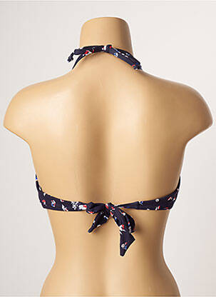 Haut de maillot de bain stretch haut soutien-gorge push-up bleu YSABEL MORA femme