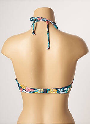 Haut de maillot de bain stretch haut soutien-gorge push-up bleu YSABEL MORA femme