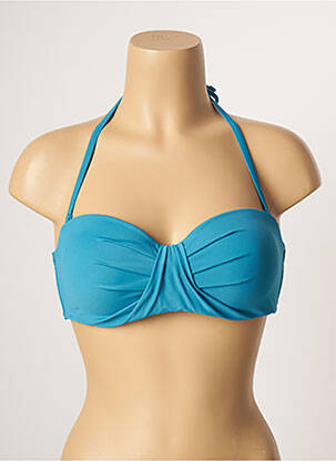 Haut de maillot de bain stretch haut bandeau bleu YSABEL MORA femme