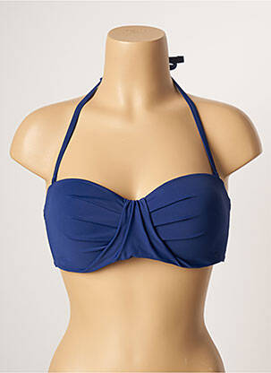 Haut de maillot de bain stretch haut bandeau bleu YSABEL MORA femme