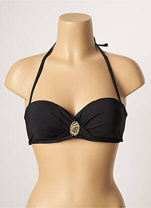 Haut de maillot de bain stretch haut bandeau noir PLAGE DU SUD femme