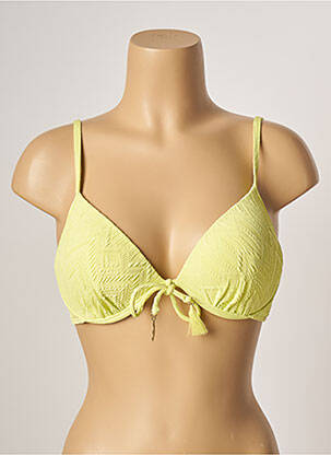 Haut de maillot de bain stretch haut soutien-gorge moulé vert PIHA femme