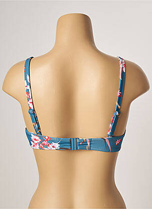 Haut de maillot de bain stretch haut soutien-gorge moulé bleu OLYMPIA femme
