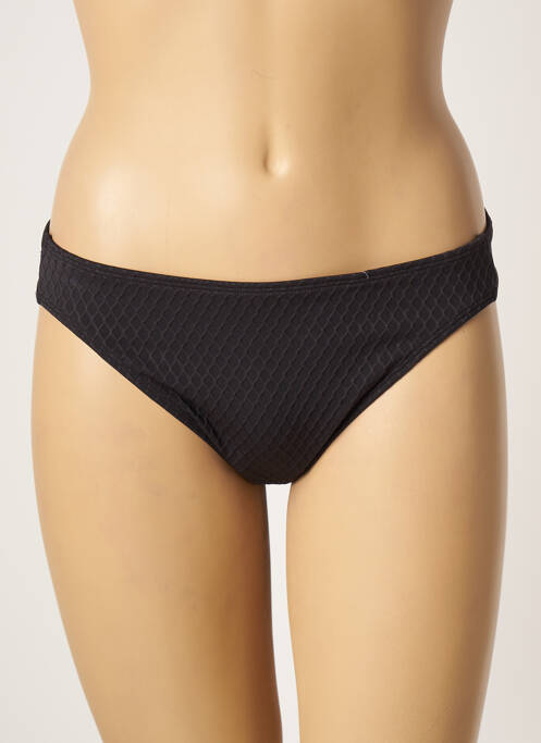 Bas de maillot de bain tissage texturé culotte noir CHERRY BEACH femme