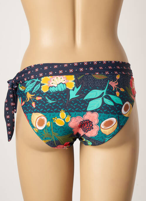 Bas de maillot de bain imprimé fantaisie culotte bleu YSABEL MORA femme