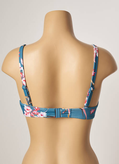 Haut de maillot de bain stretch haut soutien-gorge moulé bleu OLYMPIA femme