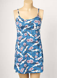 Robe de plage fines bretelles bleu PLAGE DU SUD femme