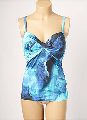 Haut de maillot de bain stretch haut soutien-gorge moulé bleu SEAFOLLY femme