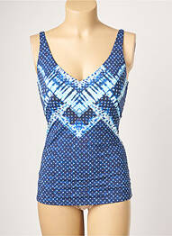 Haut de maillot de bain stretch haut soutien-gorge avec mousse de rembourrage amovible bleu MOONTIDE femme