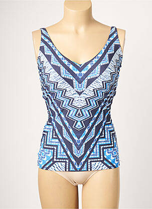 Haut de maillot de bain stretch haut soutien-gorge avec mousse de rembourrage amovible bleu MOONTIDE femme