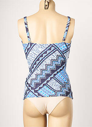 Haut de maillot de bain stretch haut soutien-gorge avec mousse de rembourrage amovible bleu MOONTIDE femme