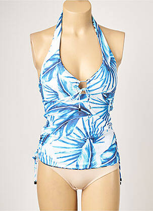 Haut de maillot de bain stretch haut triangles bleu MOONTIDE femme