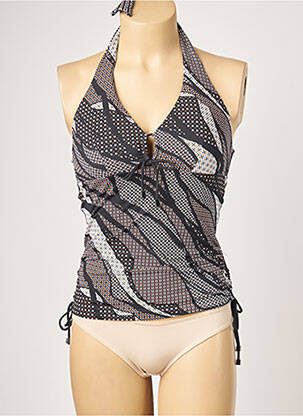 Haut de maillot de bain stretch haut triangles noir MOONTIDE femme