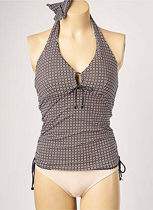Haut de maillot de bain stretch haut triangles noir MOONTIDE femme