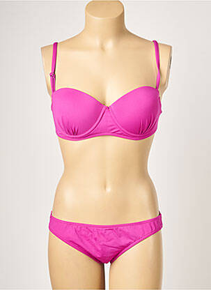 Maillot de bain 2 pièces stretch haut soutien-gorge balconnet rose HISTOIRE DE PLAGE femme