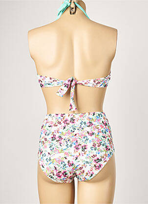 Maillot de bain 2 pièces stretch haut bandeau blanc KIWI femme