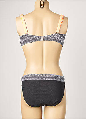Maillot de bain 2 pièces stretch haut soutien-gorge moulé noir SUN PLAYA femme