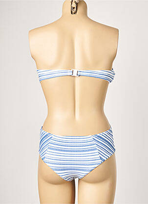 Maillot de bain 2 pièces stretch haut soutien-gorge balconnet bleu YSABEL MORA femme
