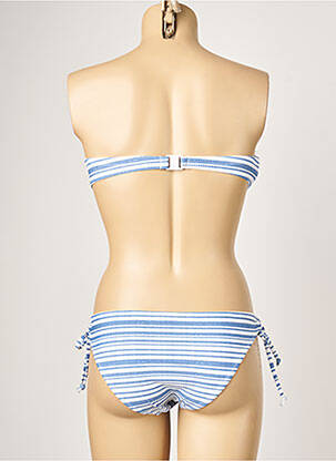 Maillot de bain 2 pièces stretch haut bandeau bleu YSABEL MORA femme