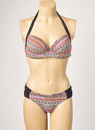 Maillot de bain 2 pièces stretch haut soutien-gorge moulé rose LPB femme