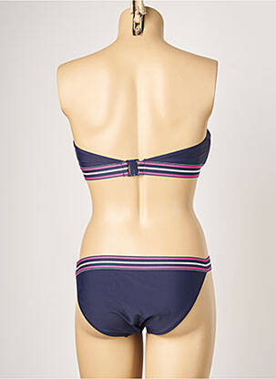 Maillot de bain 2 pièces stretch haut bandeau bleu YSABEL MORA femme