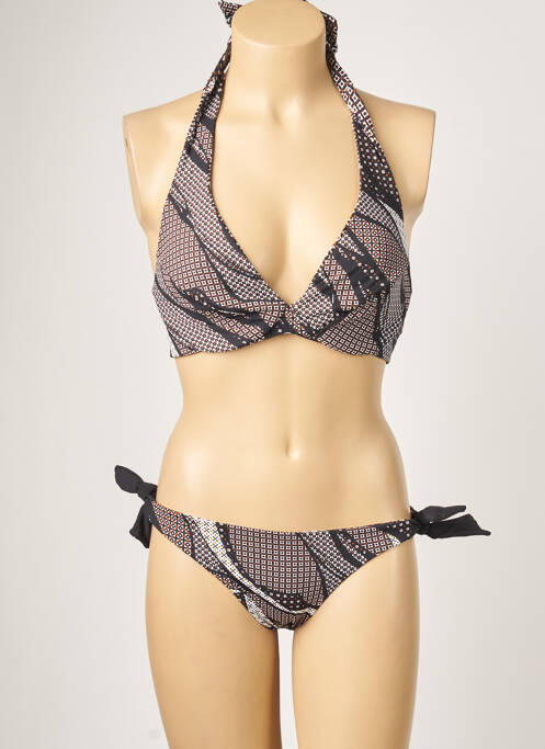 Maillot de bain 2 pièces noir MOONTIDE pour femme