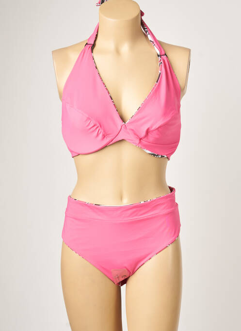 Maillot de bain 2 pièces rose MOONTIDE pour femme